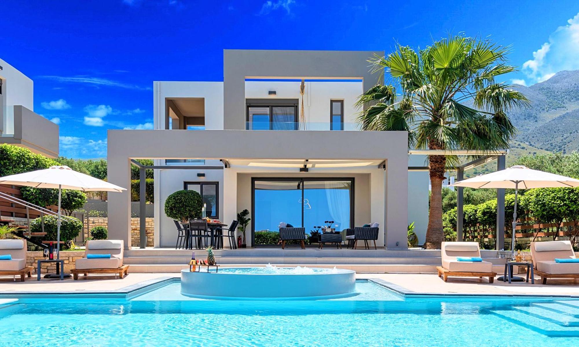 Minoas Villas Heated Pool Kournas Exterior photo